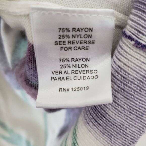 *Joseph A . Purple Warercolor Floral Cardigan Sz. PS - Picture 4 of 4